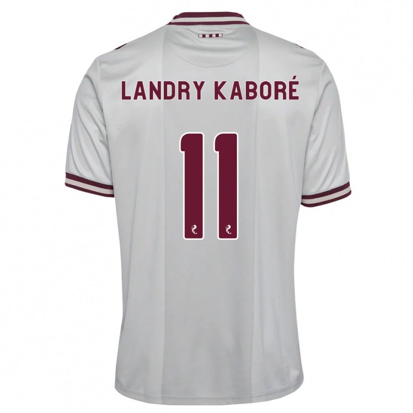 Danxen Mulher Camisola Pierre Landry Kaboré #11 Branco Borgonha Alternativa 2026/27 Camisa