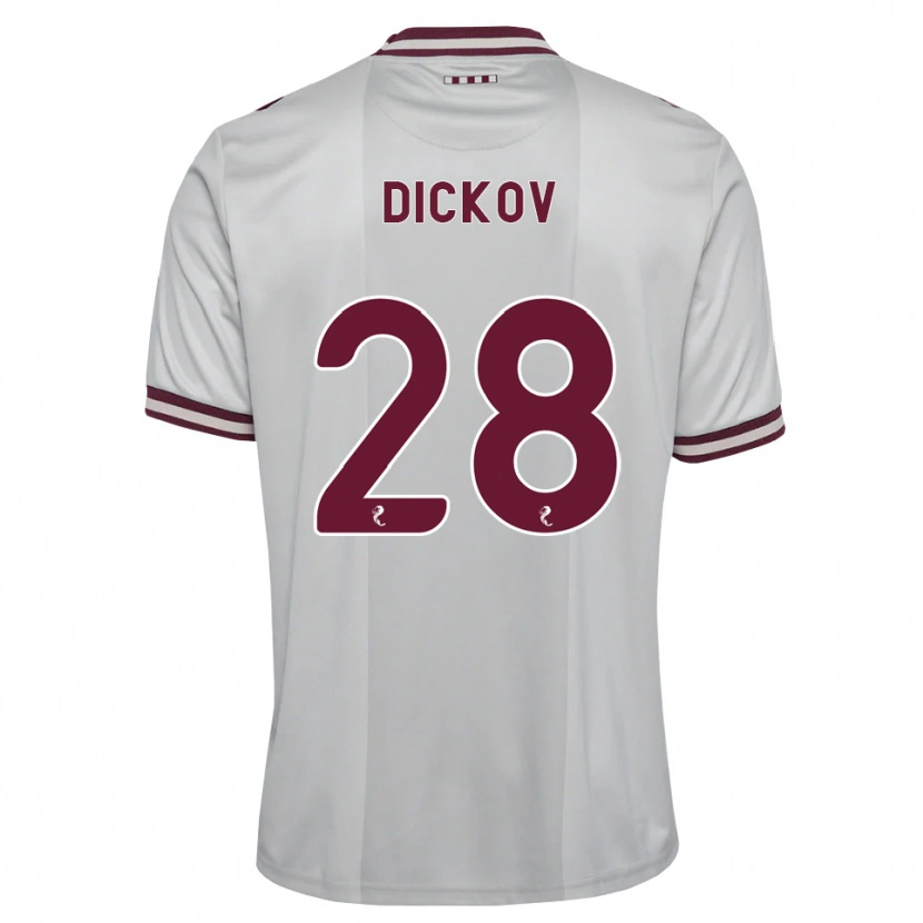 Danxen Mulher Camisola Sam Dickov #28 Branco Borgonha Alternativa 2026/27 Camisa