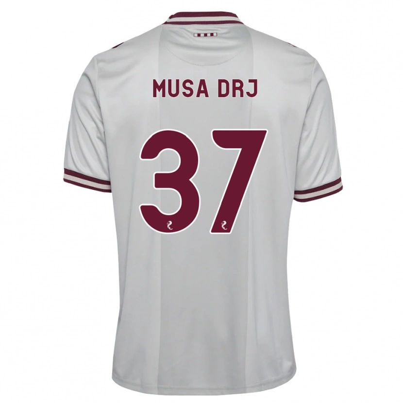 Danxen Mulher Camisola Musa Drammeh #37 Branco Borgonha Alternativa 2026/27 Camisa