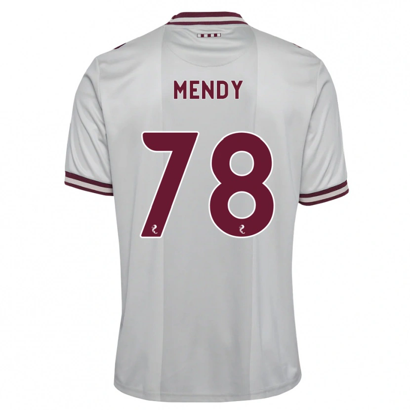 Danxen Mulher Camisola Laurent Mendy #78 Branco Borgonha Alternativa 2026/27 Camisa