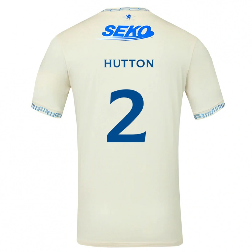 Danxen Mulher Camisola Ben Hutton #2 Azul Céu Profundo Branco Alternativa 2026/27 Camisa