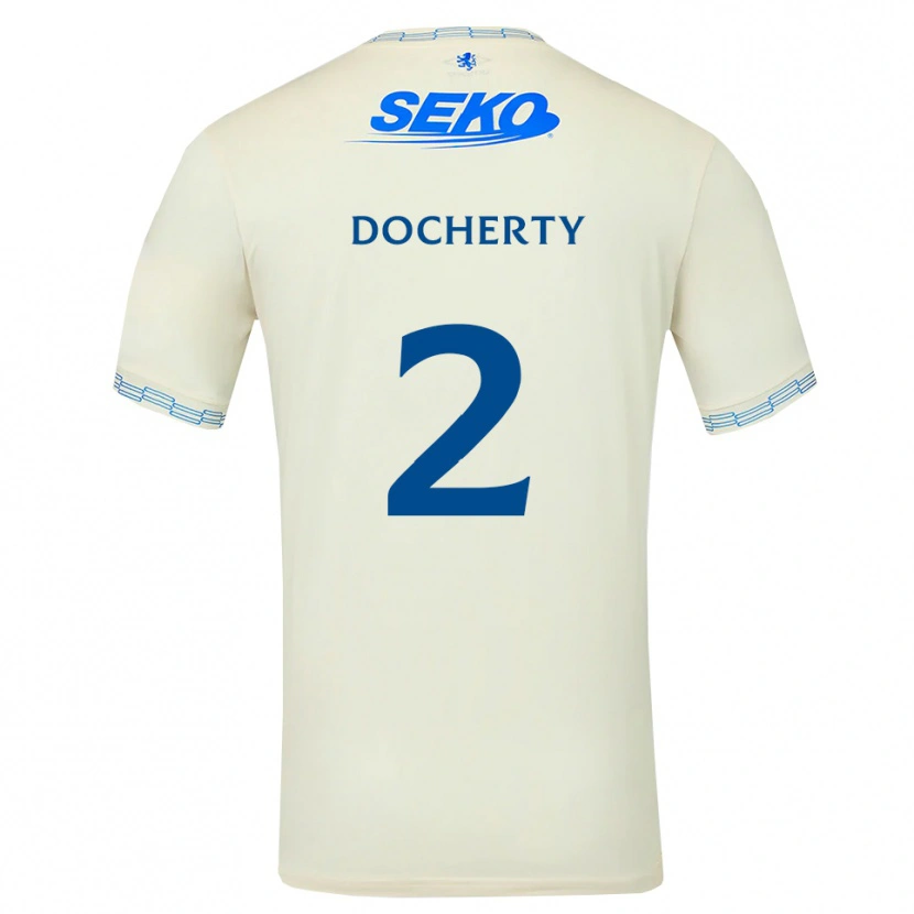 Danxen Mulher Camisola Nicola Docherty #2 Azul Céu Profundo Branco Alternativa 2026/27 Camisa