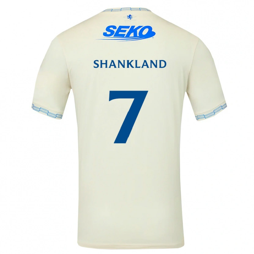 Danxen Mulher Camisola Lawrence Shankland #7 Azul Céu Profundo Branco Alternativa 2026/27 Camisa