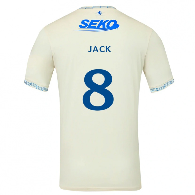 Danxen Mulher Camisola Ryan Jack #8 Azul Céu Profundo Branco Alternativa 2026/27 Camisa