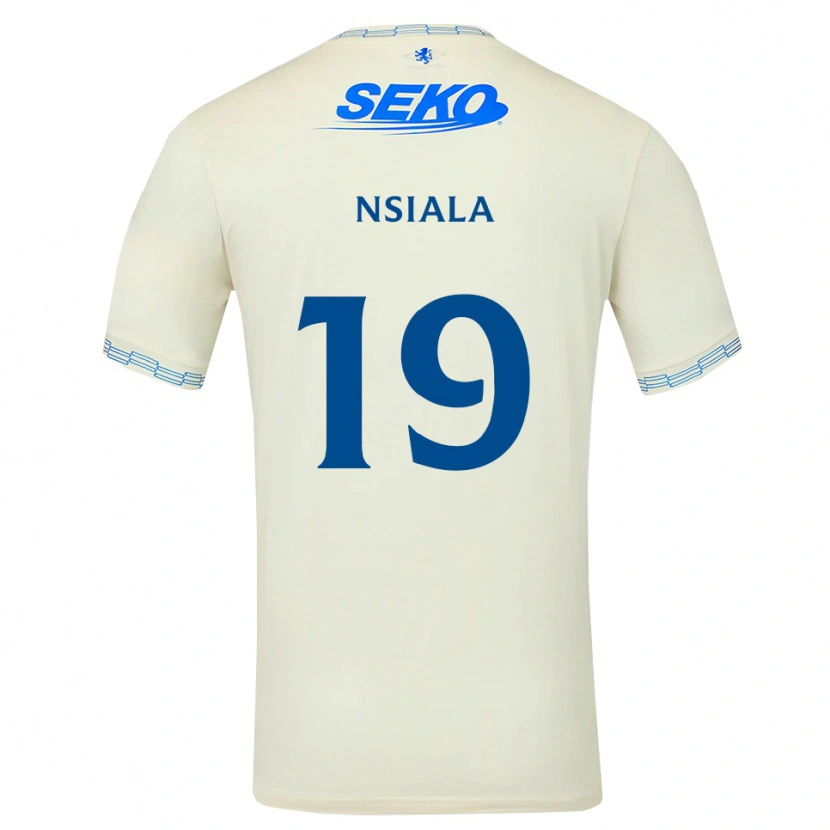 Danxen Mulher Camisola Clinton Nsiala #19 Azul Céu Profundo Branco Alternativa 2026/27 Camisa