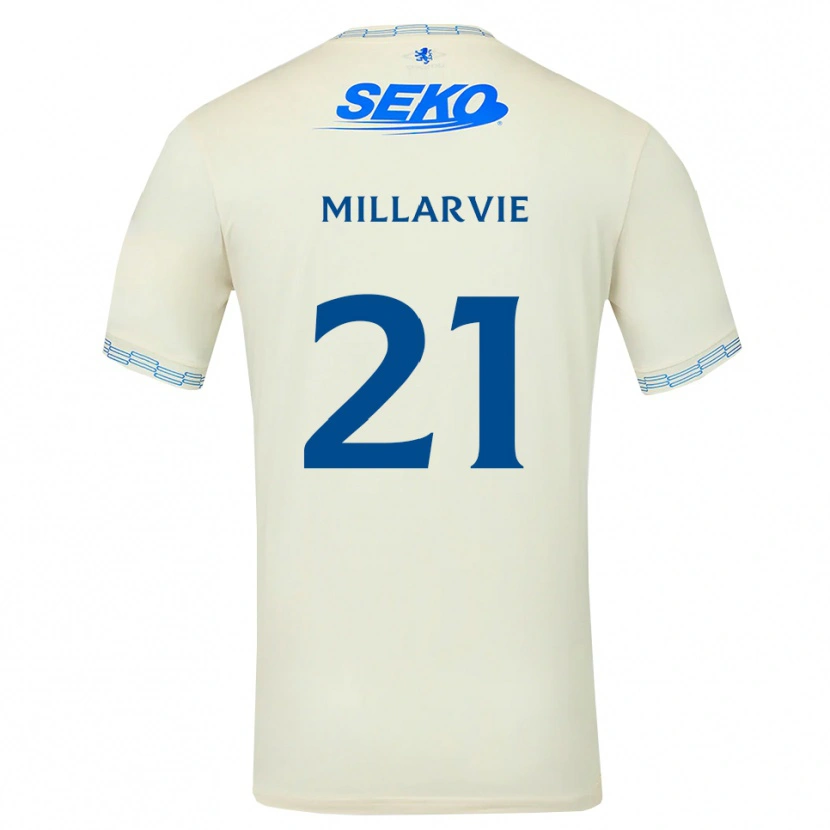 Danxen Mulher Camisola Jaden Millarvie #21 Azul Céu Profundo Branco Alternativa 2026/27 Camisa