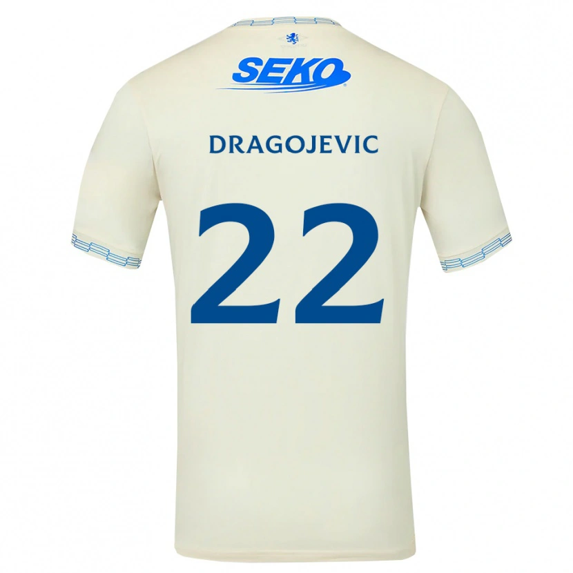 Danxen Mulher Camisola Vanja Dragojevic #22 Azul Céu Profundo Branco Alternativa 2026/27 Camisa