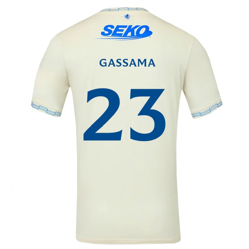 Danxen Mulher Camisola Djeidi Gassama #23 Azul Céu Profundo Branco Alternativa 2026/27 Camisa