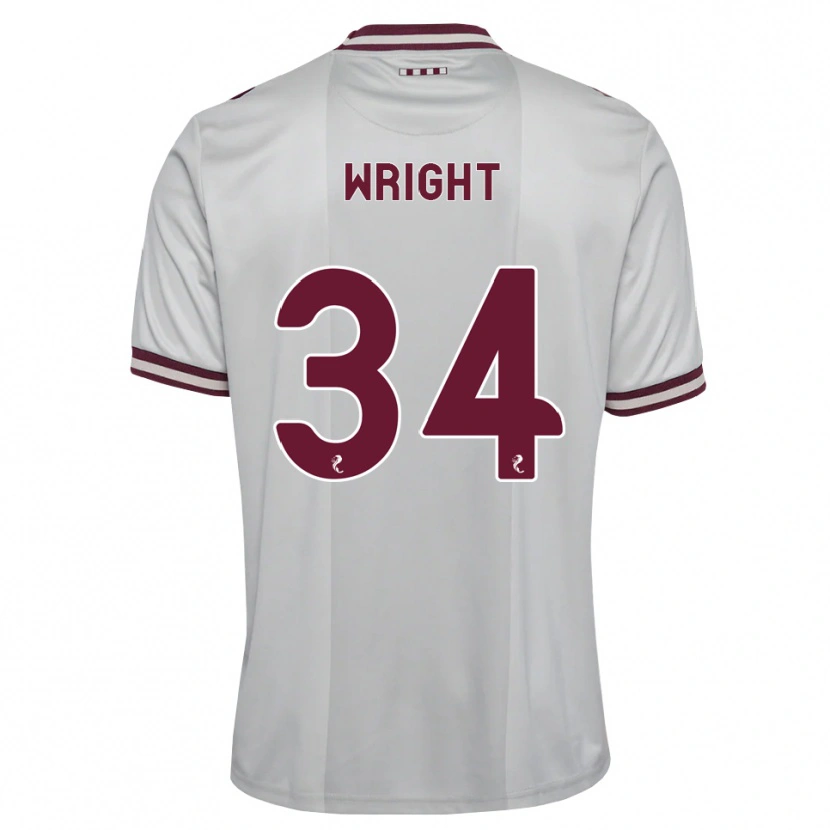 Danxen Mulher Camisola Kieran Wright #34 Branco Borgonha Alternativa 2026/27 Camisa