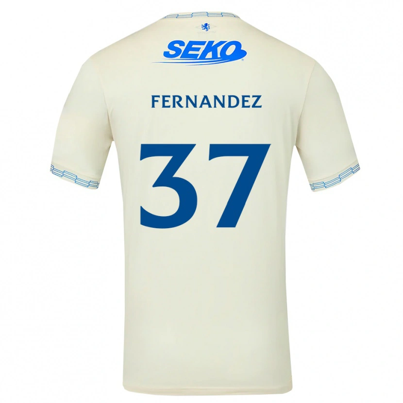Danxen Mulher Camisola Emmanuel Fernandez #37 Azul Céu Profundo Branco Alternativa 2026/27 Camisa