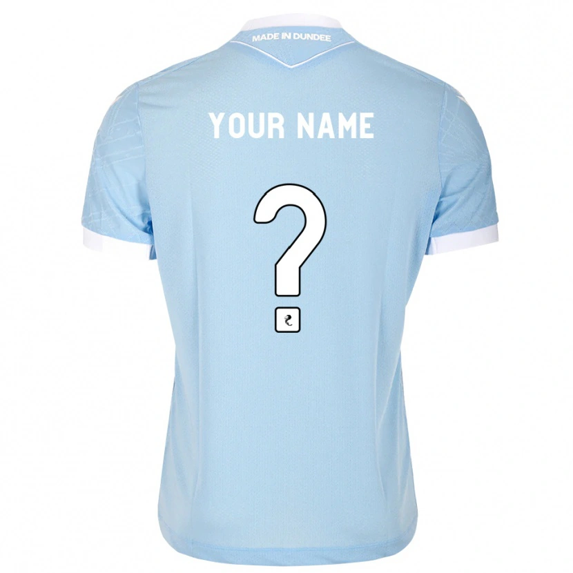 Danxen Mulher Camisola Seu Nome #0 Azul Céu Claro Branco Alternativa 2026/27 Camisa