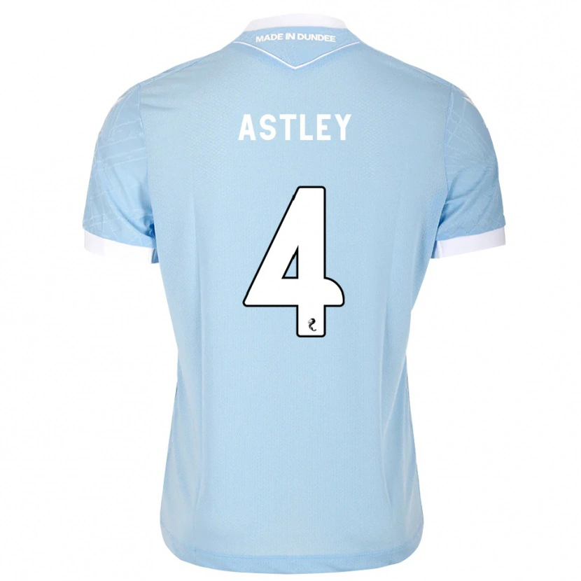 Danxen Mulher Camisola Ryan Astley #4 Azul Céu Claro Branco Alternativa 2026/27 Camisa