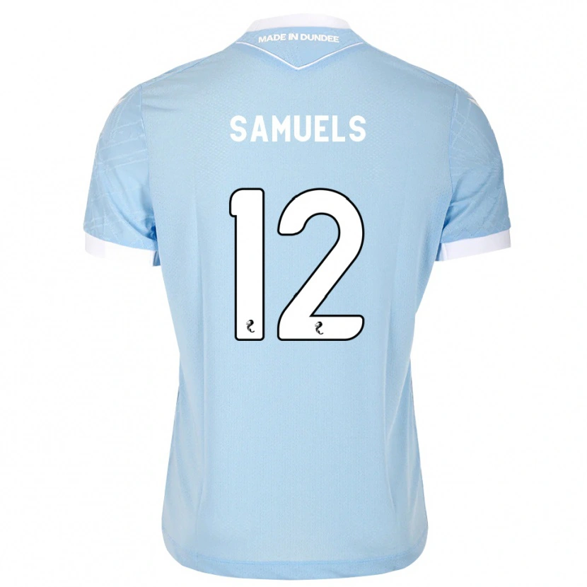 Danxen Mulher Camisola Imari Samuels #12 Azul Céu Claro Branco Alternativa 2026/27 Camisa