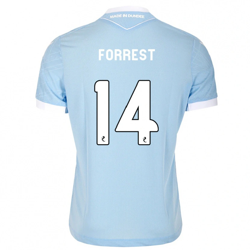 Danxen Mulher Camisola Alan Forrest #14 Azul Céu Claro Branco Alternativa 2026/27 Camisa