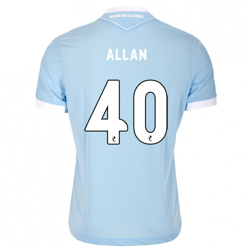 Danxen Mulher Camisola Finlay Allan #40 Azul Céu Claro Branco Alternativa 2026/27 Camisa