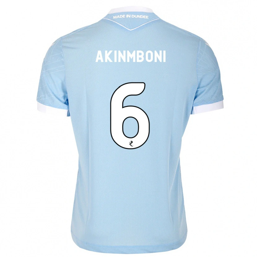Danxen Mulher Camisola Matai Akinmboni #6 Azul Céu Claro Branco Alternativa 2026/27 Camisa