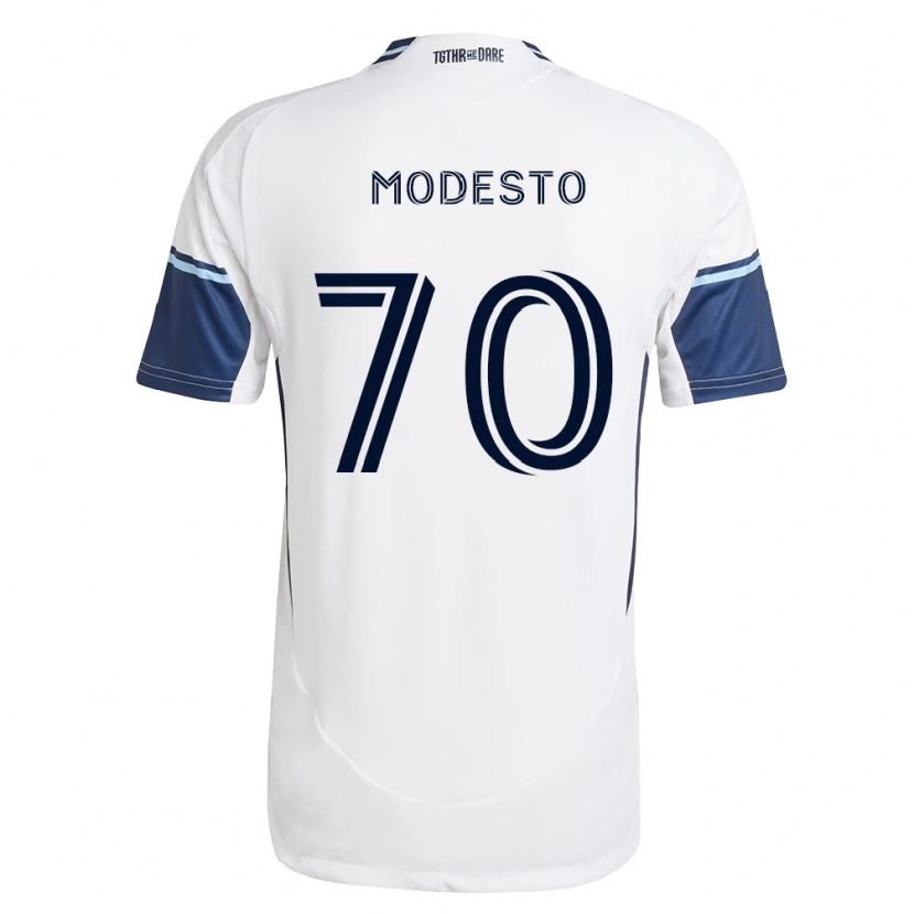 Danxen Mulher Camisola Rui Modesto #70 Branco Azul Real Principal 2026/27 Camisa
