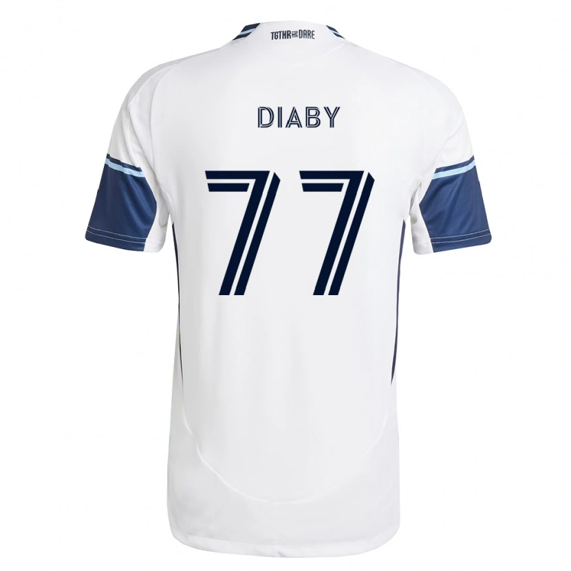 Danxen Mulher Camisola Yadaly Diaby #77 Branco Azul Real Principal 2026/27 Camisa