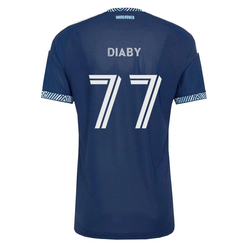 Danxen Mulher Camisola Yadaly Diaby #77 Azul Profundo Branco Alternativa 2026/27 Camisa