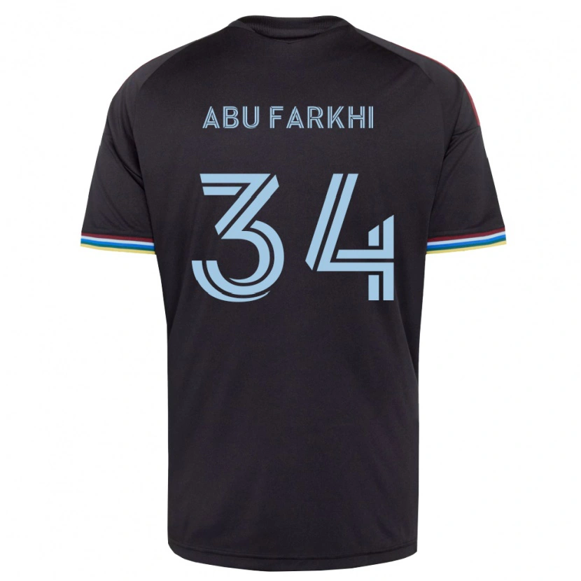Danxen Mulher Camisola Sayed Abu Farkhi #34 Preto Azul Celeste Principal 2026/27 Camisa