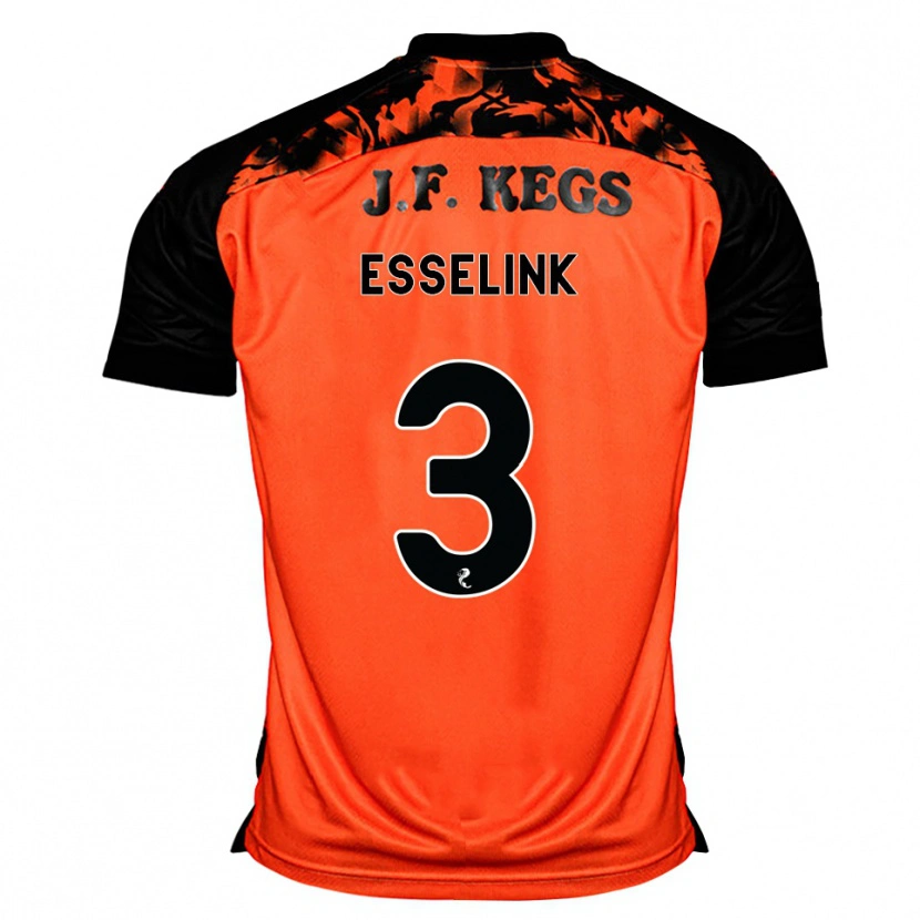 Danxen Criança Camisola Bert Esselink #3 Laranja Preto Branco Principal 2026/27 Camisa