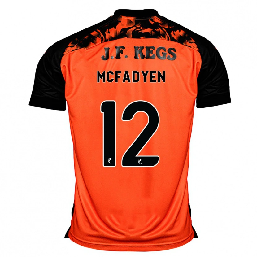 Danxen Criança Camisola Stacey Mcfadyen #12 Laranja Preto Branco Principal 2026/27 Camisa