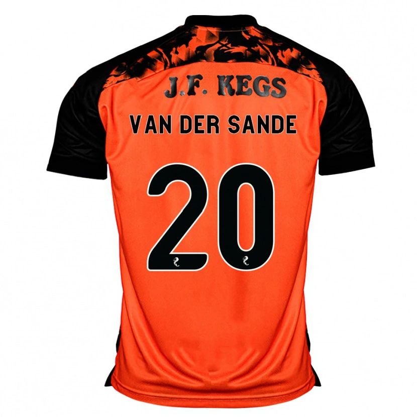 Danxen Criança Camisola Jort Van Der Sande #20 Laranja Preto Branco Principal 2026/27 Camisa
