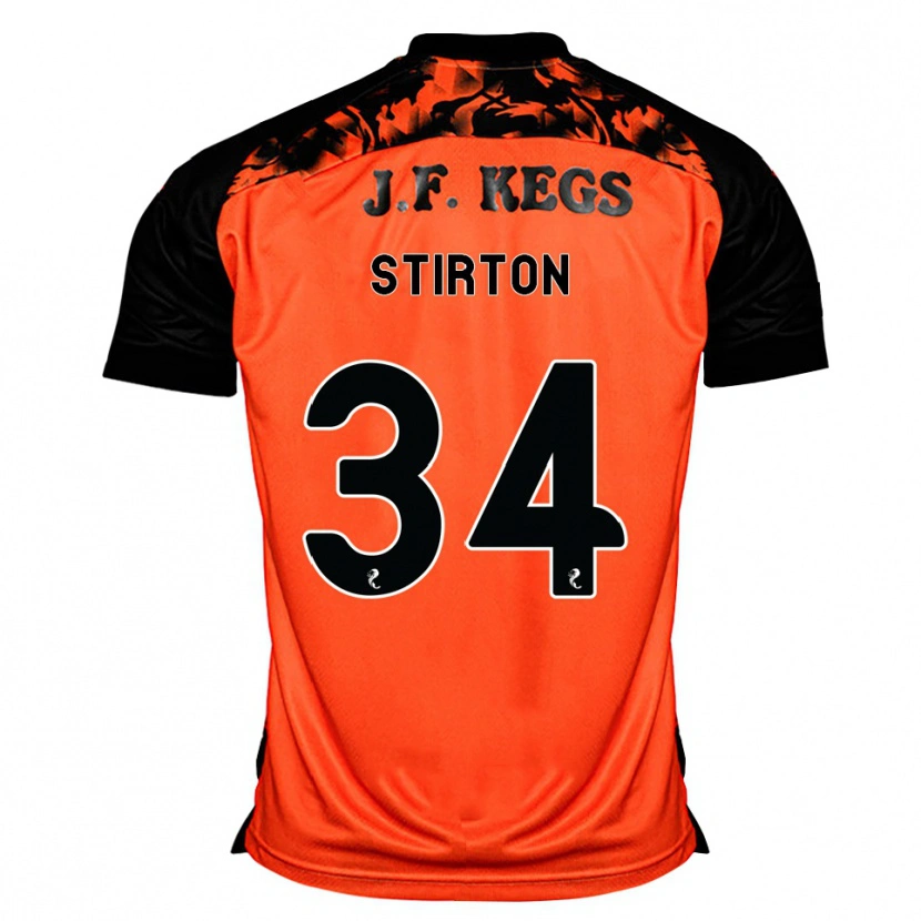 Danxen Criança Camisola Owen Stirton #34 Laranja Preto Branco Principal 2026/27 Camisa