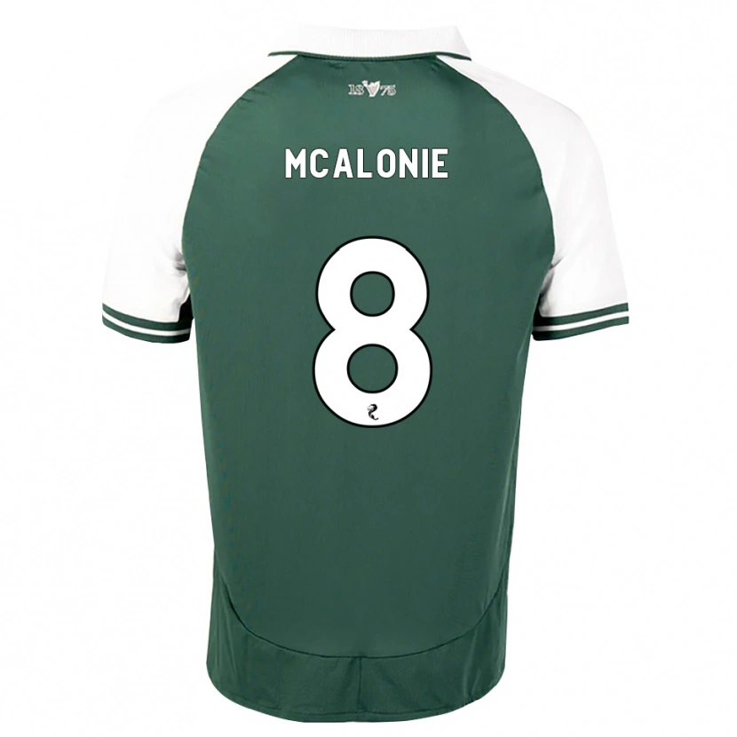 Danxen Criança Camisola Michaela Mcalonie #8 Verde Mar Branco Principal 2026/27 Camisa
