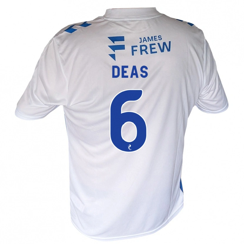 Danxen Criança Camisola Robbie Deas #6 Azul Real Branco Principal 2026/27 Camisa