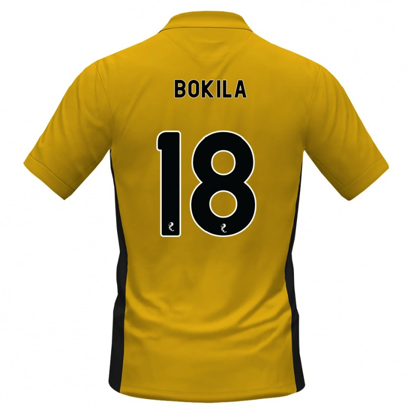 Danxen Criança Camisola Jeremy Bokila #18 Laranja Preto Principal 2026/27 Camisa