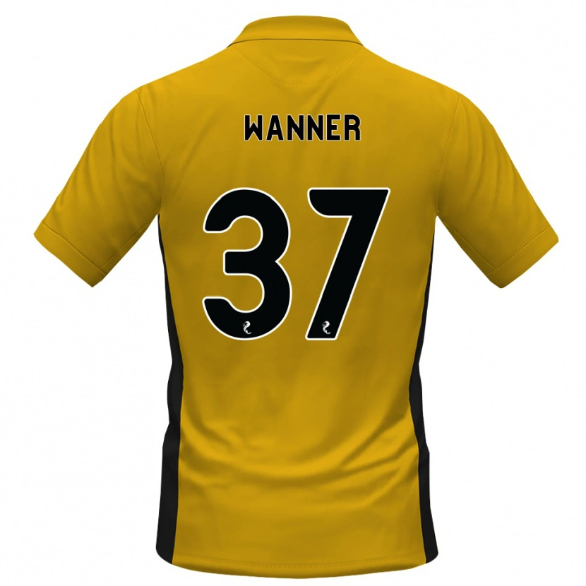 Danxen Criança Camisola Jannik Wanner #37 Laranja Preto Principal 2026/27 Camisa