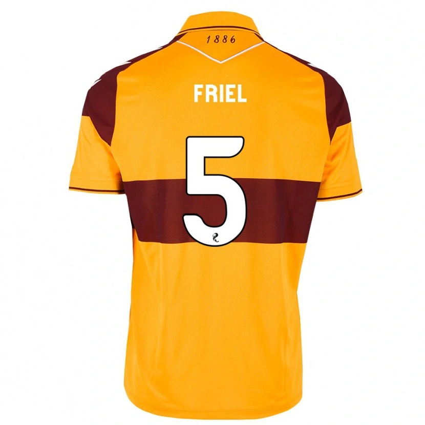 Danxen Criança Camisola Jon-Joe Friel #5 Marrom Laranja Principal 2026/27 Camisa