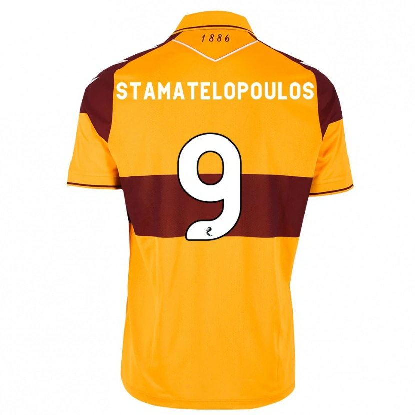 Danxen Criança Camisola Apostolos Stamatelopoulos #9 Marrom Laranja Principal 2026/27 Camisa