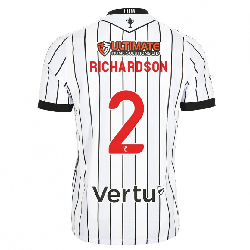 Danxen Criança Camisola Jayden Richardson #2 Branco Preto Vermelho Principal 2026/27 Camisa