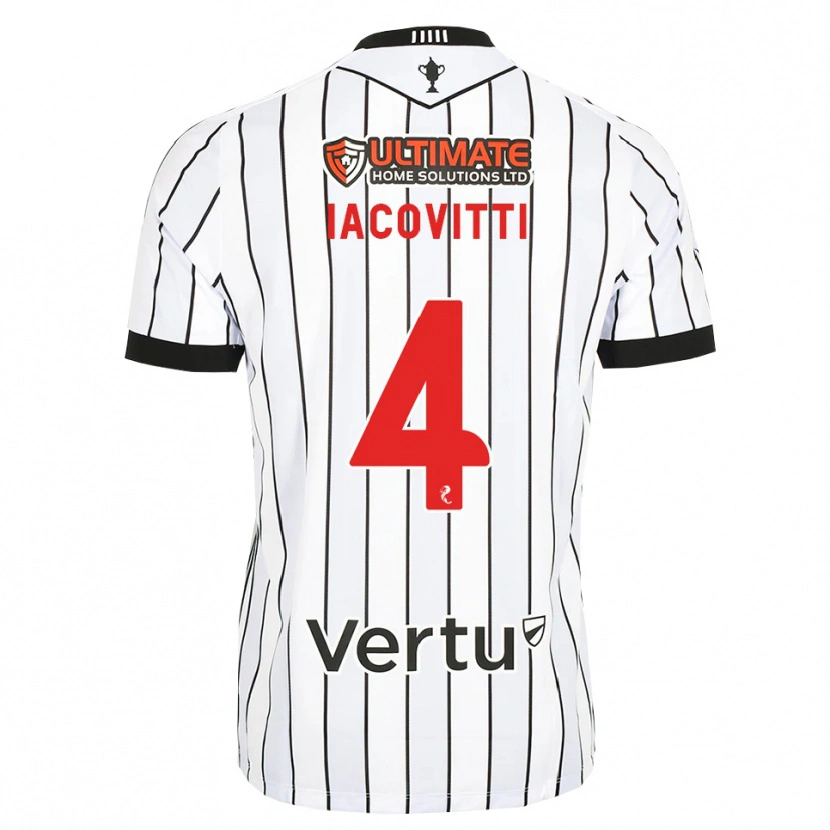 Danxen Criança Camisola Alex Iacovitti #4 Branco Preto Vermelho Principal 2026/27 Camisa