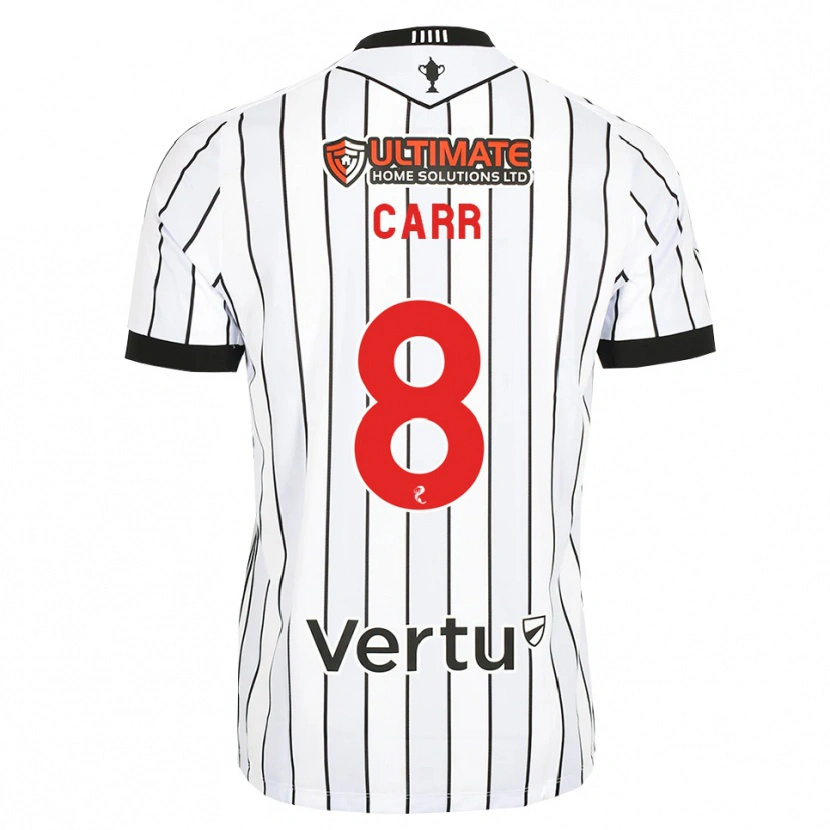 Danxen Criança Camisola Ryan Carr #8 Branco Preto Vermelho Principal 2026/27 Camisa