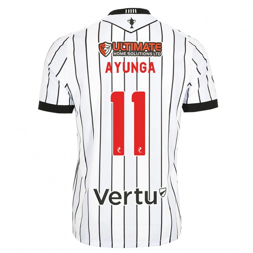 Danxen Criança Camisola Jonah Ayunga #11 Branco Preto Vermelho Principal 2026/27 Camisa