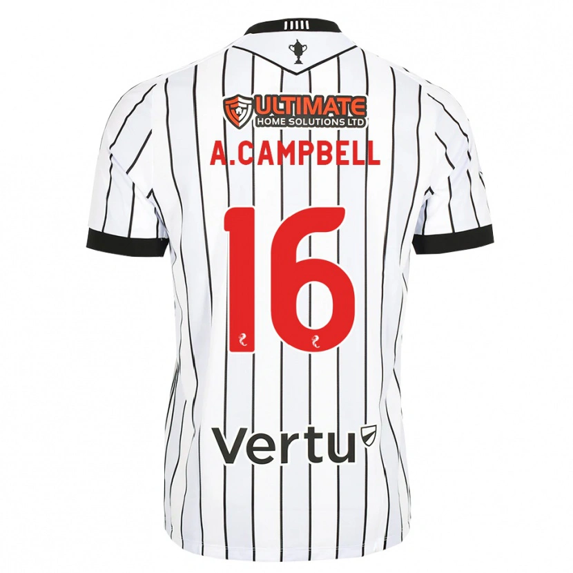 Danxen Criança Camisola Allan Campbell #16 Branco Preto Vermelho Principal 2026/27 Camisa