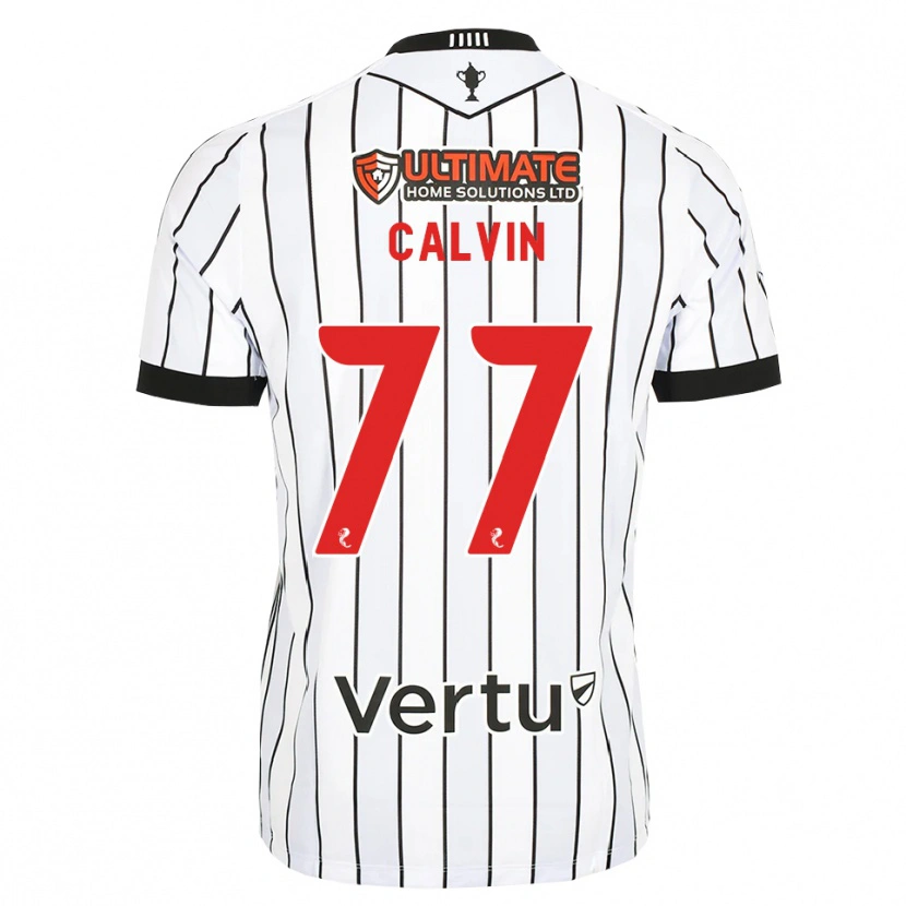 Danxen Criança Camisola Jalmaro Calvin #77 Branco Preto Vermelho Principal 2026/27 Camisa