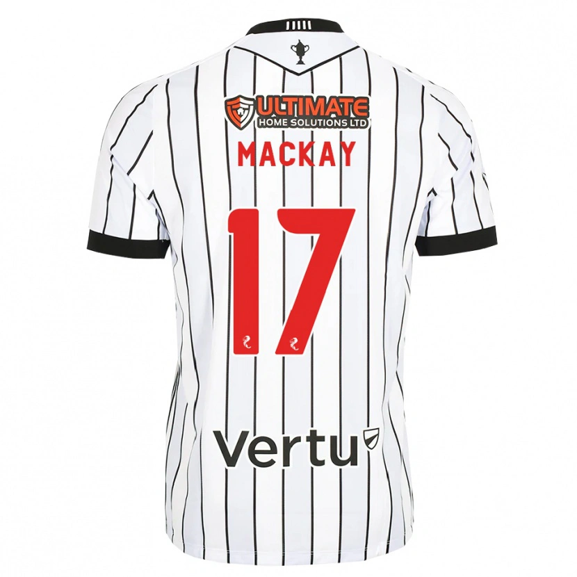 Danxen Criança Camisola Rory Mackay #17 Branco Preto Vermelho Principal 2026/27 Camisa