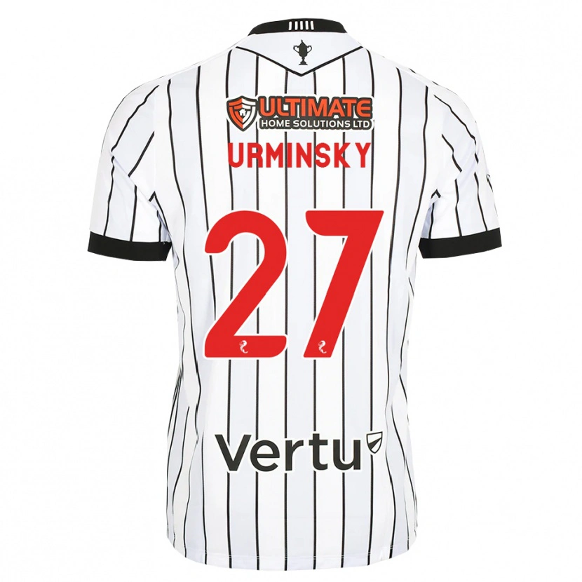 Danxen Criança Camisola Peter Urminsky #27 Branco Preto Vermelho Principal 2026/27 Camisa