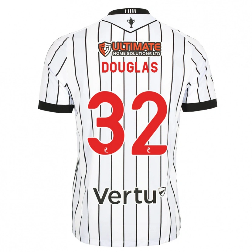 Danxen Criança Camisola Luke Douglas #32 Branco Preto Vermelho Principal 2026/27 Camisa