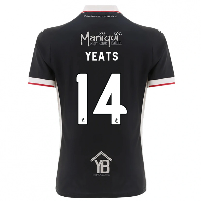 Danxen Criança Camisola Finn Yeats #14 Preto Branco Vermelho Principal 2026/27 Camisa