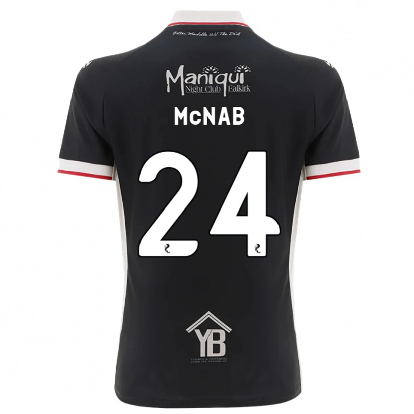 Danxen Criança Camisola Cameron Mcnab #24 Preto Branco Vermelho Principal 2026/27 Camisa