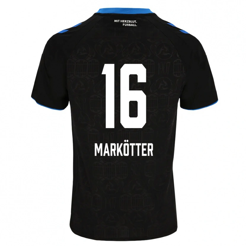 Danxen Criança Camisola Jonah Markötter #16 Preto Branco Vermelho Principal 2026/27 Camisa