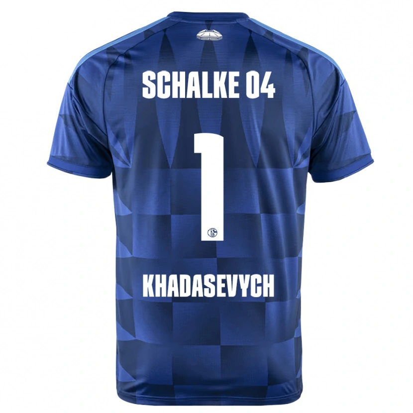 Danxen Criança Camisola Kyrylo Khadasevych #1 Azul Escuro Amarelo Branco Principal 2026/27 Camisa