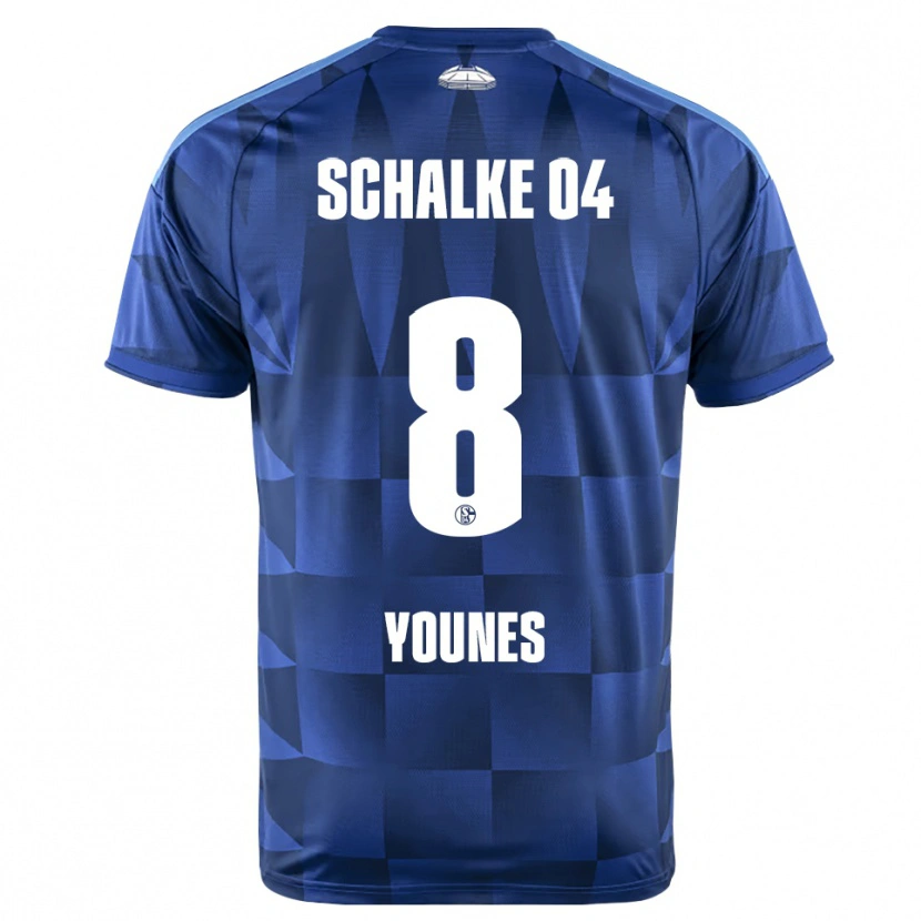 Danxen Criança Camisola Amin Younes #8 Azul Escuro Amarelo Branco Principal 2026/27 Camisa