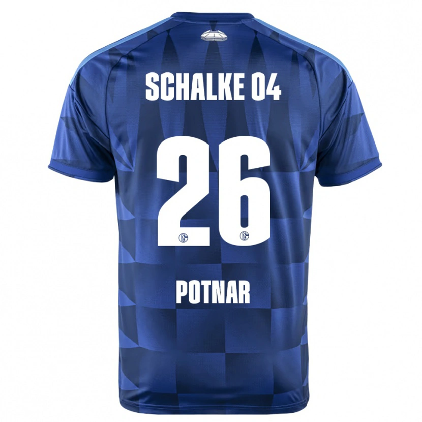 Danxen Criança Camisola Bojan Potnar #26 Azul Escuro Amarelo Branco Principal 2026/27 Camisa
