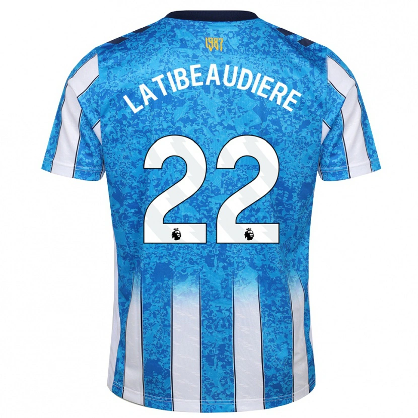 Danxen Criança Camisola Joel Latibeaudiere #22 Branco Azul Laranja Principal 2026/27 Camisa
